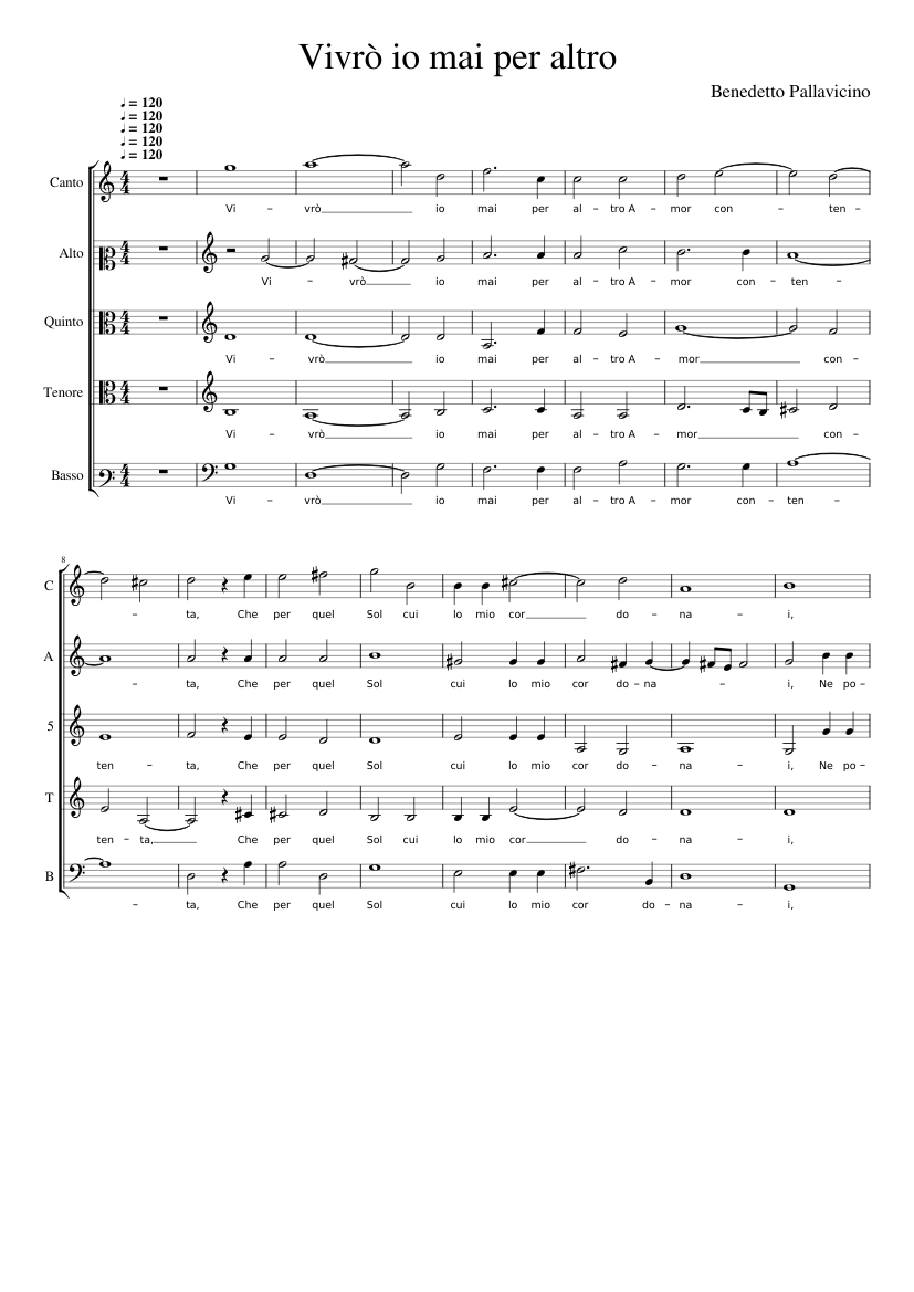 Vivrò io mai per altro