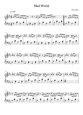 Free Gary Jules sheet music | Download PDF or print on Musescore.com