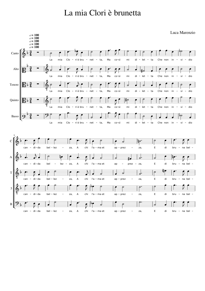 La mia Clori è brunetta