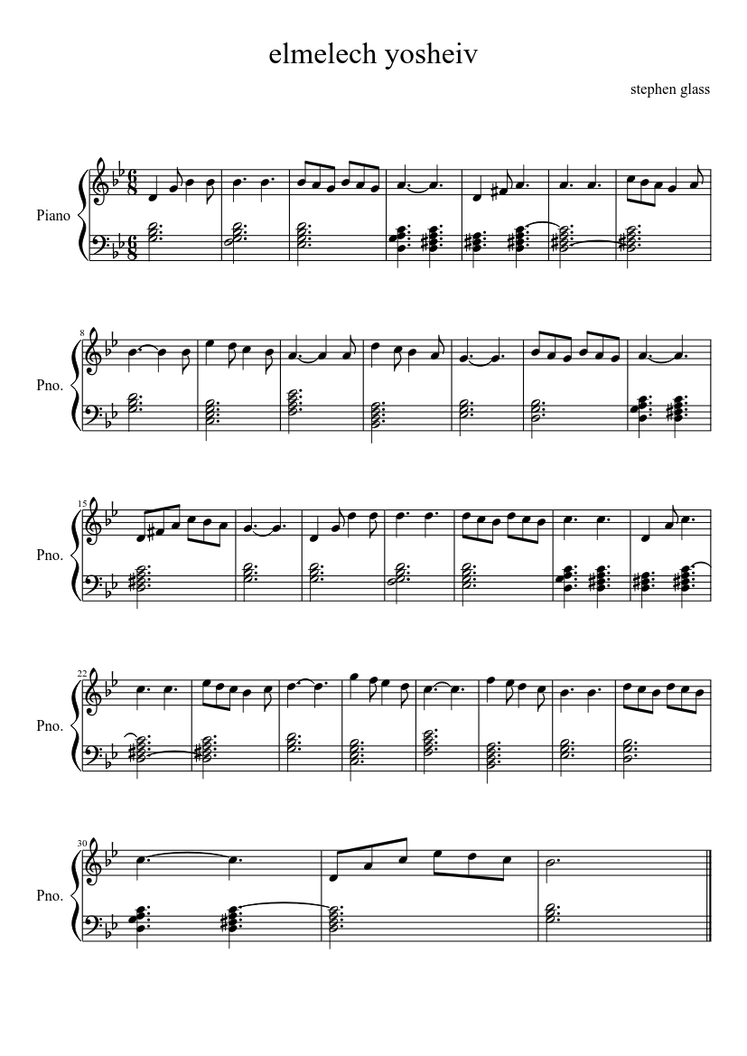 jewish music Sheet music for Piano (Solo) | Musescore.com