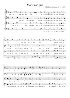 Free Maddalena Casulana sheet music | Download PDF or print on Musescore.com