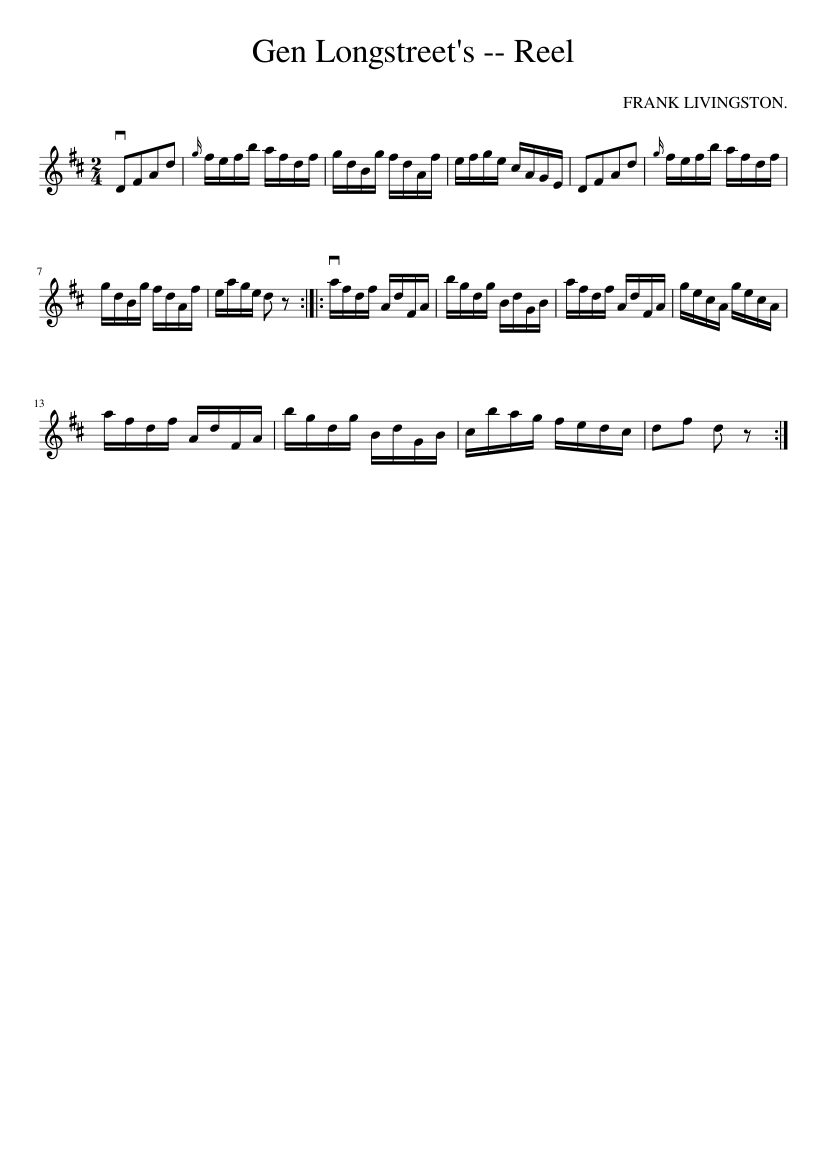 Gen Longstreet's -- Reel