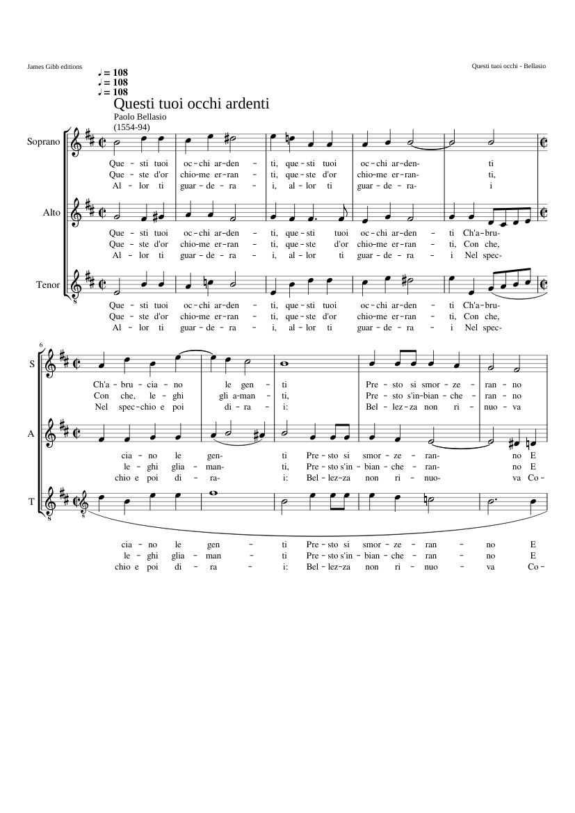 Questi tuoi occhi ardenti