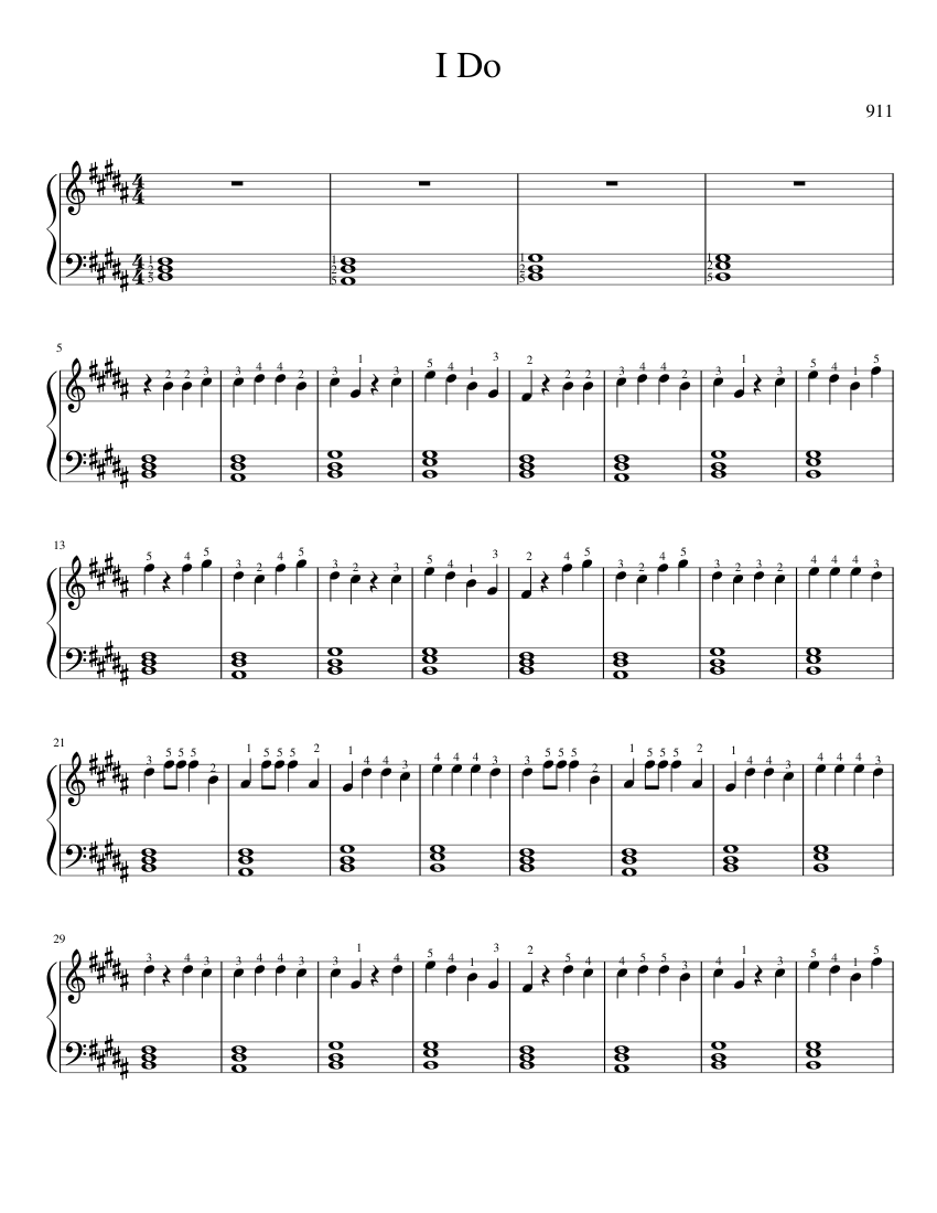 I Do Sheet music for Piano (Solo) | Musescore.com