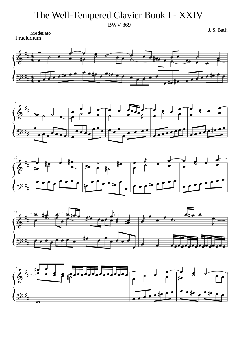 Prelude and Fugue in B minor BWV 869