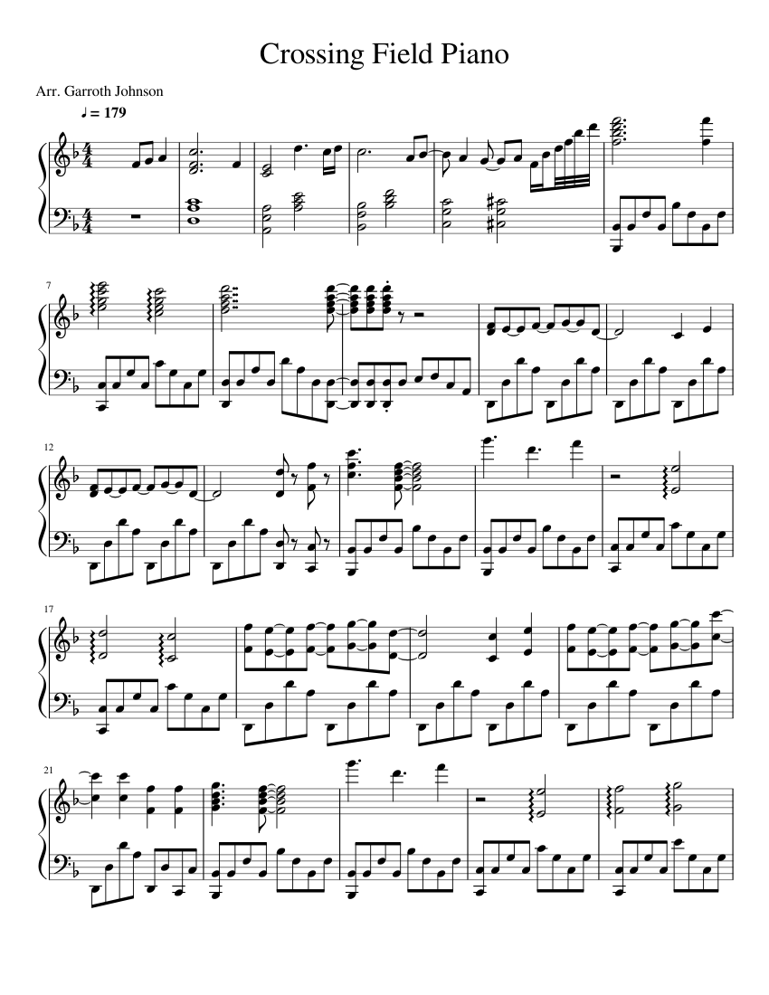 Crossing Field Piano Sheet music for Piano (Solo) | Musescore.com