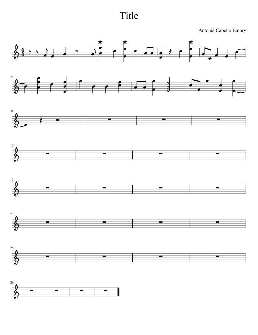 Partitura Musescore Sheet Music For Piano (Solo) | Musescore.com