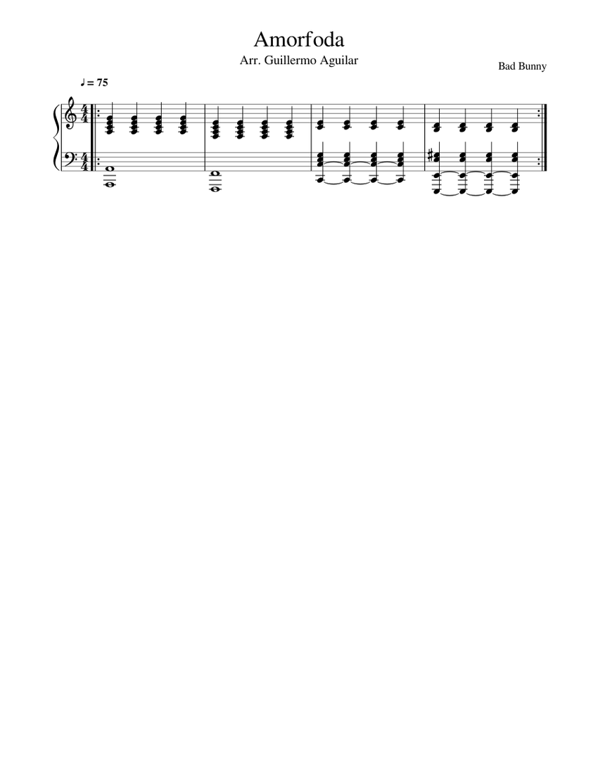 Amorfoda Sheet music for Piano (Solo) Download and print in PDF or