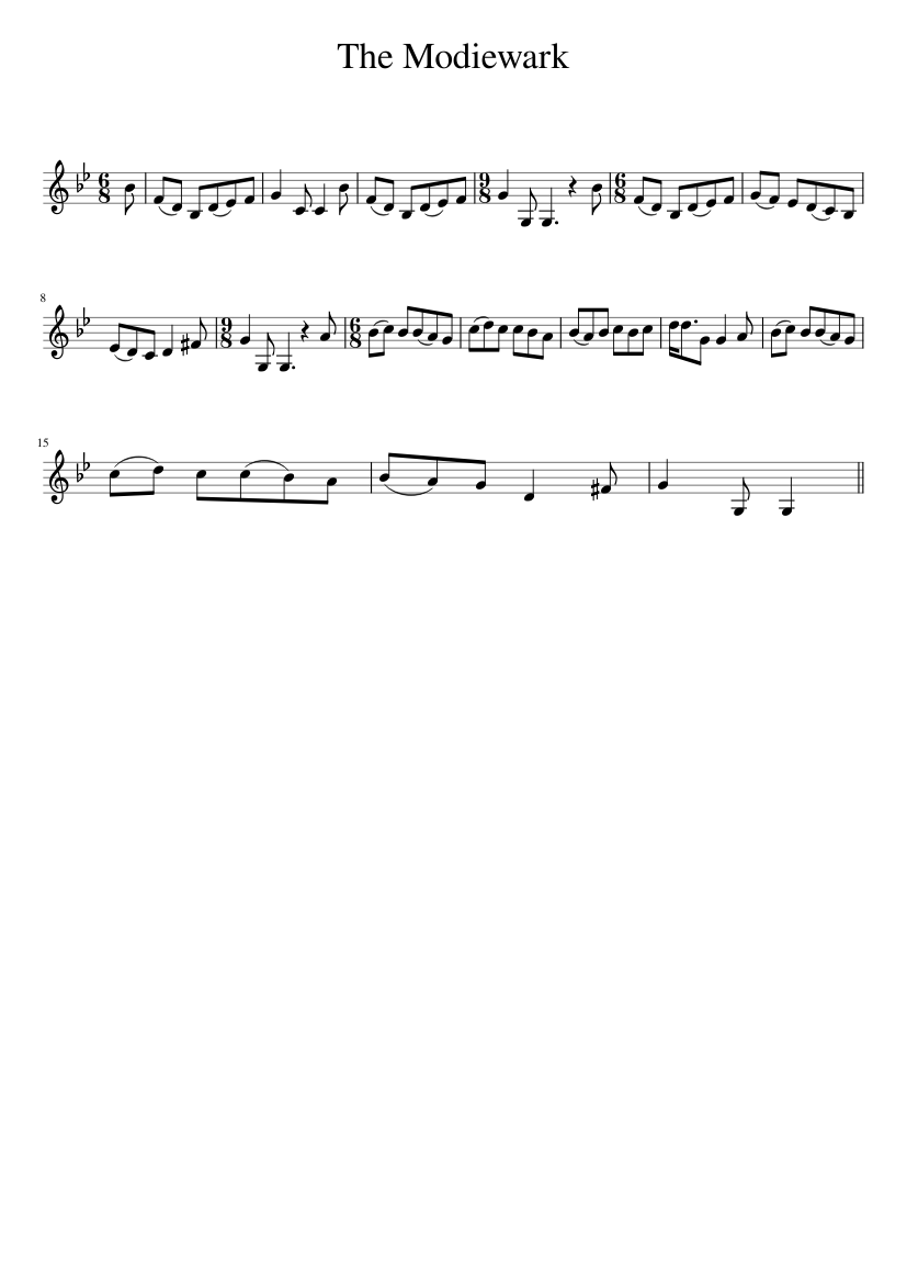 The Modiewark Sheet music for Piano (Solo) Easy | Musescore.com