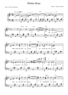 Free Petite Fleur by Sidney Bechet sheet music | Download PDF or print on  Musescore.com