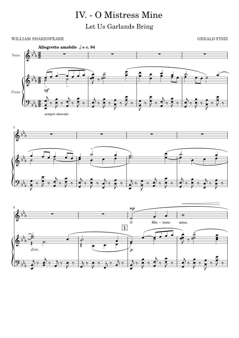 Let Us Garlands Bring Op.18
