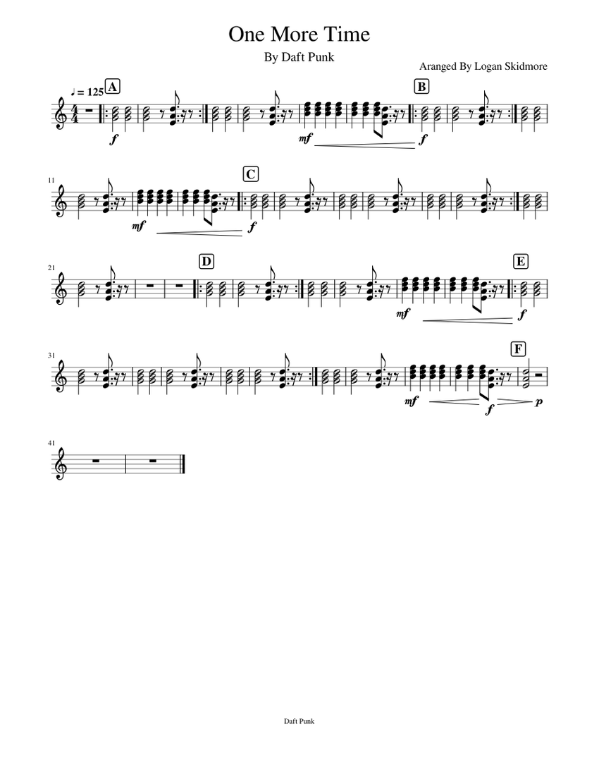 One More Time Trumpet Pep Band Score Sheet Music For Trumpet In B Flat Pep Band Musescore Com
