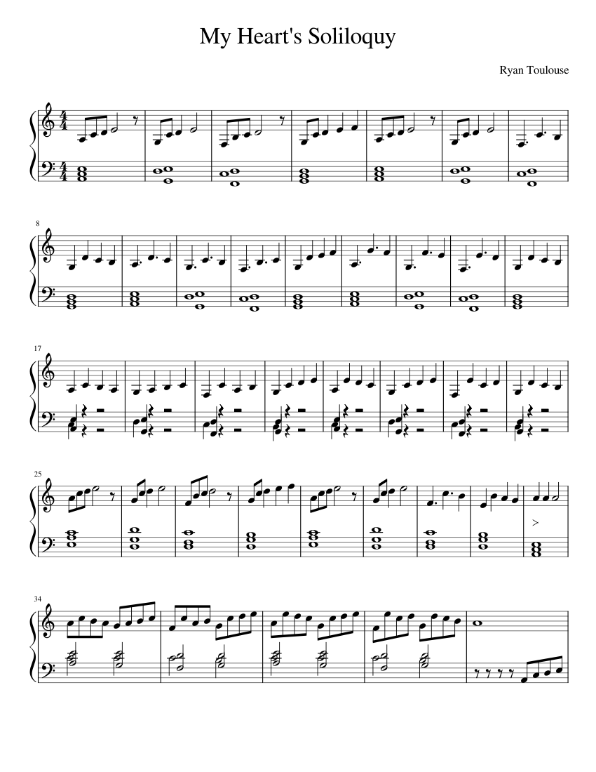 Rizz Rapping Notes Song W Rizz Sheet Music for Piano (Solo) easy | MuseScore.com