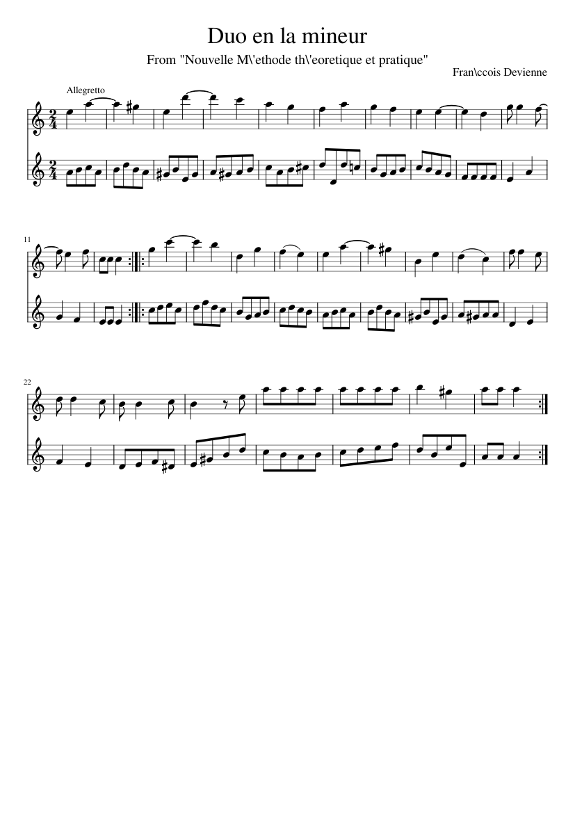 Duo en la mineur