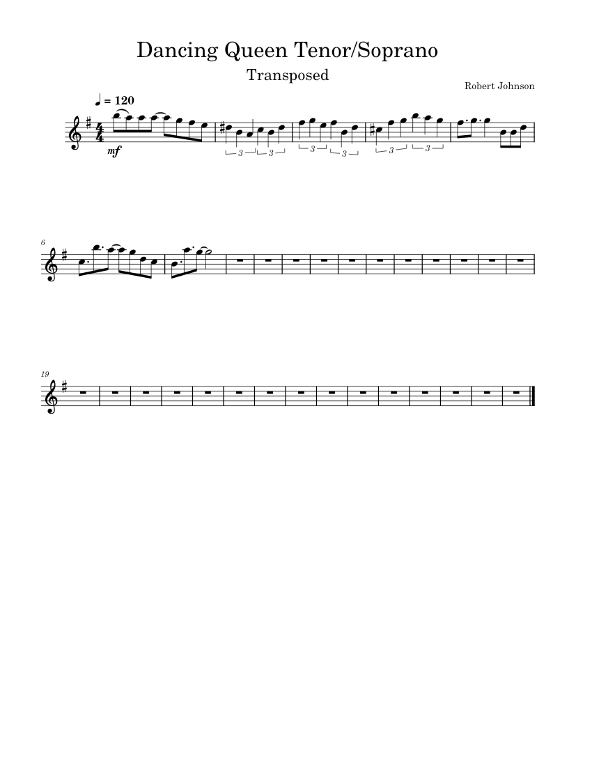 ABBA Dancing Queen - Alto Saxophone Sheet Music (Alto Saxophone Solo) in  G Major - Download & Print - SKU: MN0104501