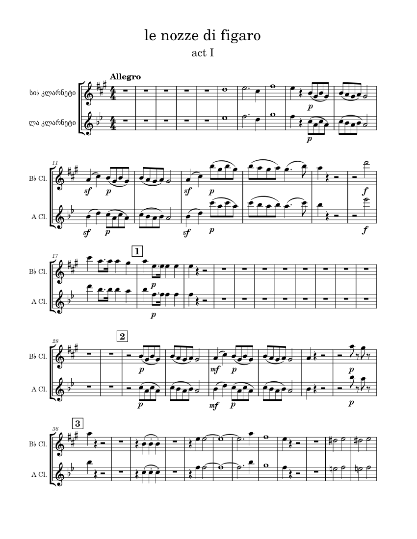 Scene From Mozart's Opera 'The Marriage Of Figaro'. (Le Nozze Di Figaro - 5