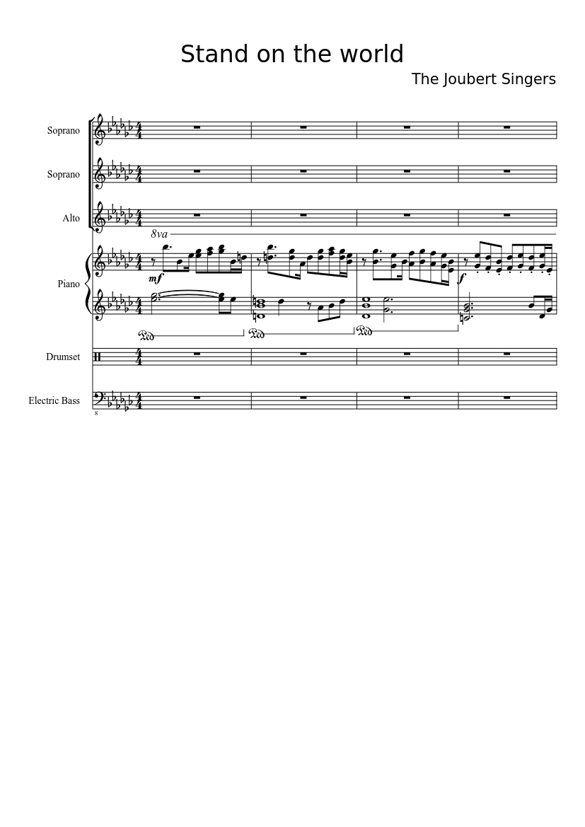 Stand on the word - The Joubert Singers (WIP) Sheet music for Piano (Solo)  | Musescore.com
