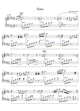 Tears Sheet music for Piano (Solo) Easy | Musescore.com