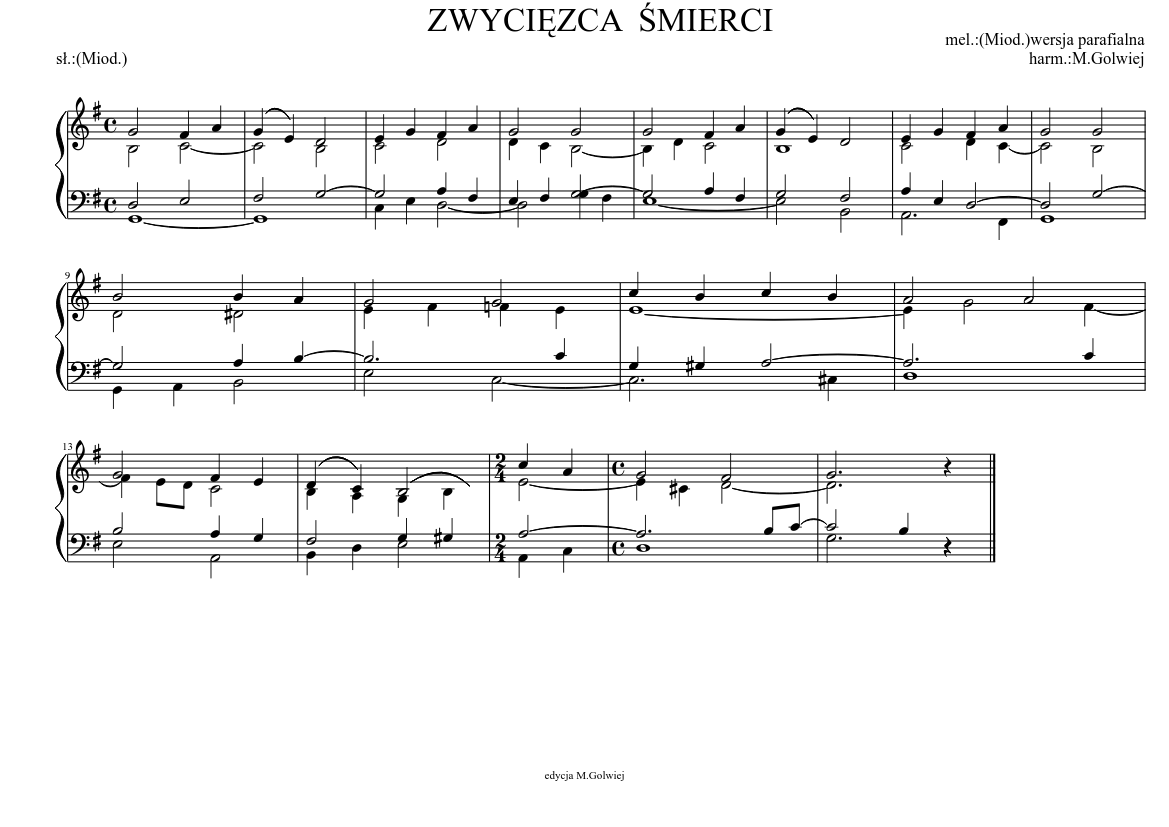 Zwyciezca Smierci I 13 Innych Piesni Na Wielkanoc Death S Vanquisher And Another 13 Polish Church Hymns For Easter Sheet Music For Organ Solo Musescore Com