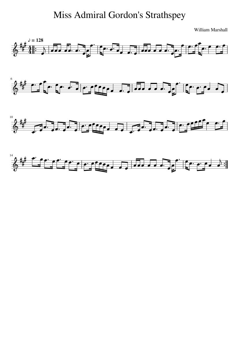 Miss Admiral Gordon's Strathspey