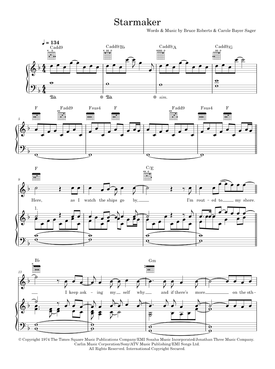 Play Official version of Starmaker Sheet Music by Kids From