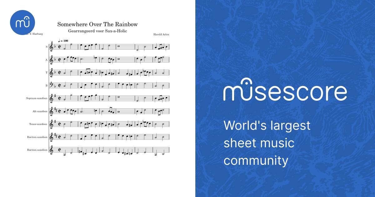 Somewhere Over The Rainbow Sheet music for Saxophone alto, Saxophone