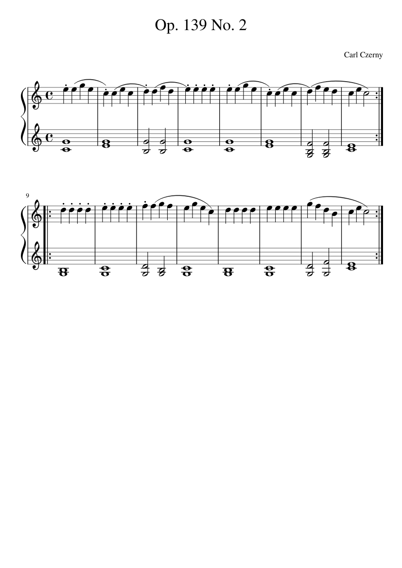 Carl Czerny Op. 139 No. 2