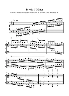 Free C Major - 4 Octaves - Piano Scale - C Major Scale by Hanon,  Charles-Louis sheet music | Download PDF or print on Musescore.com