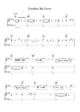 Free goodbye my lover by James Blunt sheet music | Download PDF or print on  Musescore.com