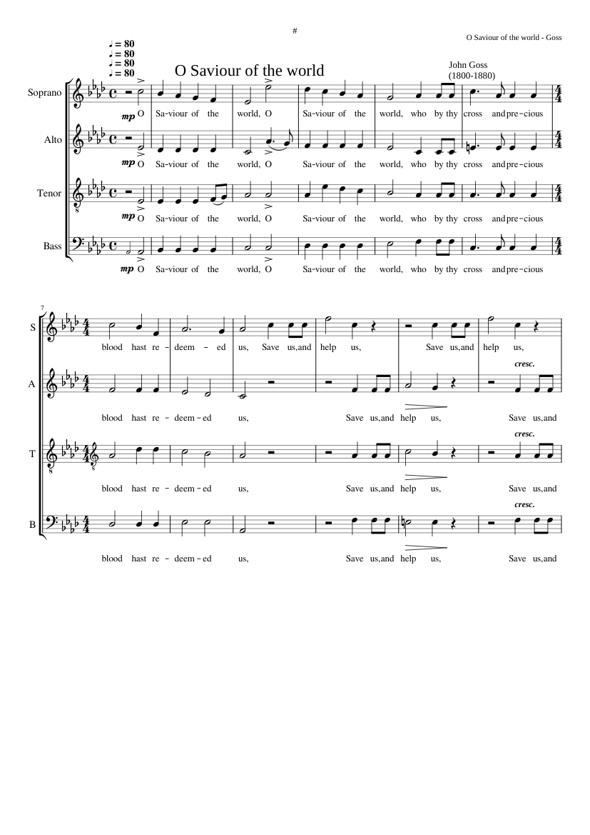 O Saviour of the world