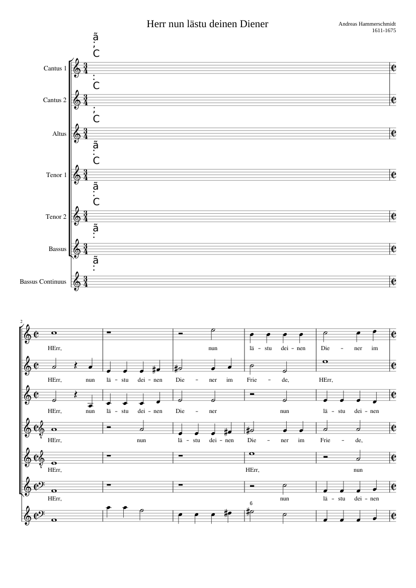 Herr nun lässt du deinen Diener in Frieden fahren