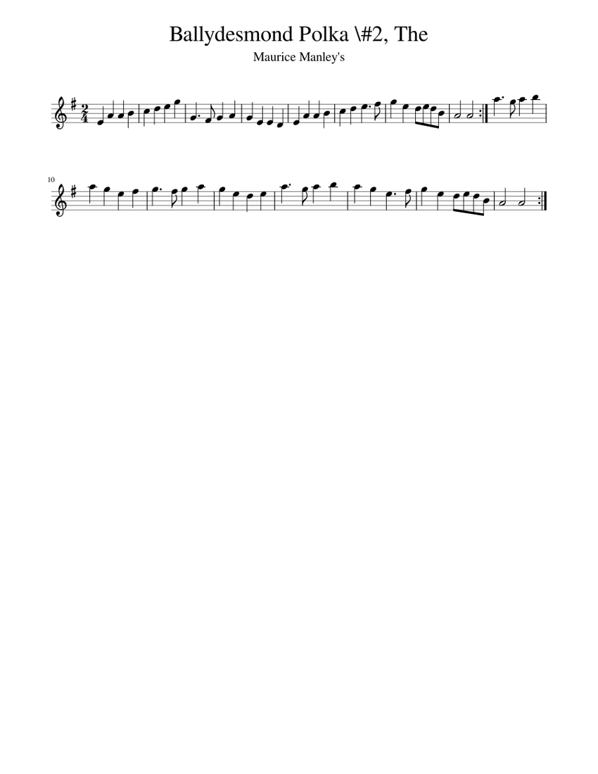 The Ballydesmond Polka \#2 Sheet music for Piano (Solo) | Musescore.com