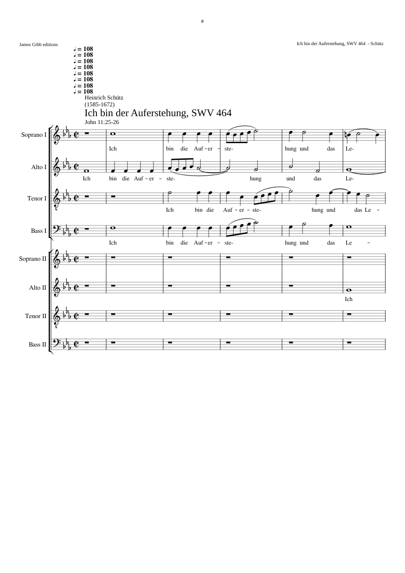 Ich bin die Auferstehung und das Leben SWV 464