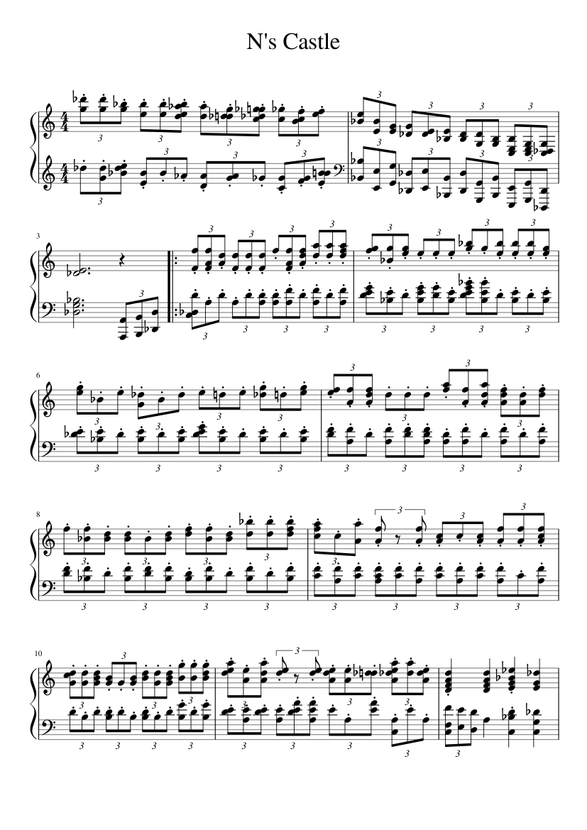 N's Castle Sheet music for Piano (Solo) | Musescore.com