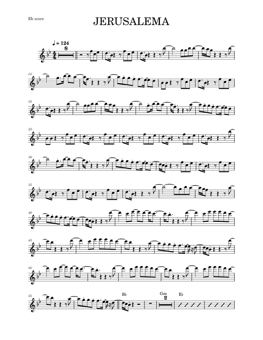 Jerusalema - Alto Sax Sheet music for Saxophone alto (Solo) | Musescore.com
