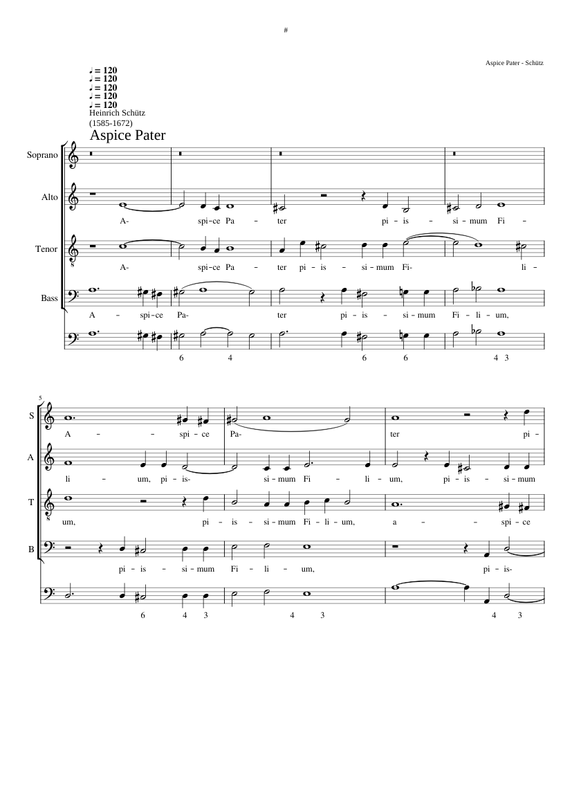 Aspice Pater piissimum Filium SWV 73
