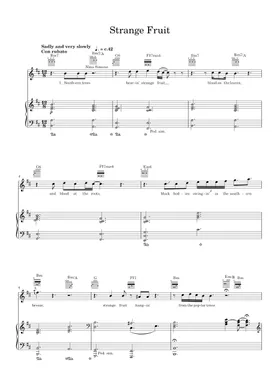 Free Strange Fruit by Nina Simone sheet music | Download PDF or print on  Musescore.com