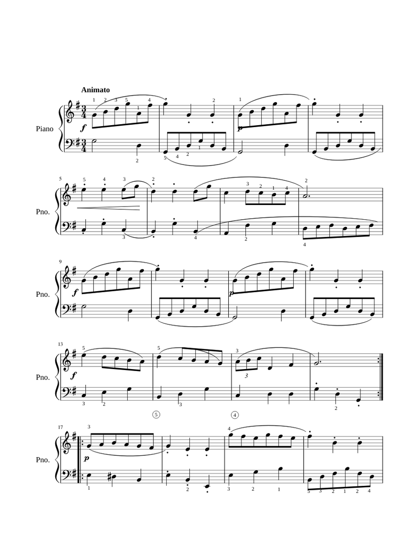 3 Minuets, BWV 841-843 - Johann Sebastian Bach Sheet Music For Piano ...