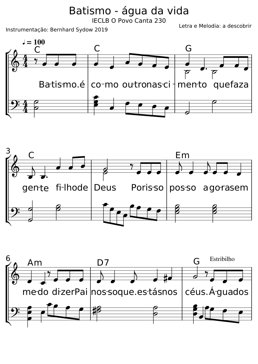 Batismo - água da vida