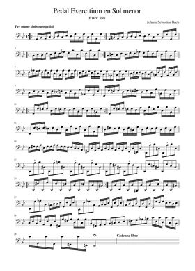 Free Pedal-Exercitium, Bwv 598 by Johann Sebastian Bach sheet music |  Download PDF or print on Musescore.com