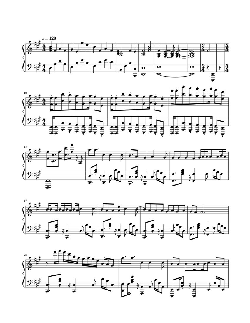 Domestic Girlfriend Opening 1 Full Sheet music for Flute (Solo)