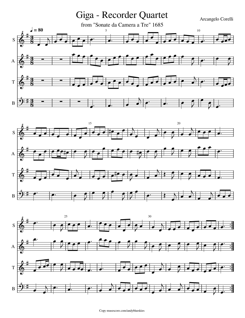 Giga Sonate da Camera a Tre