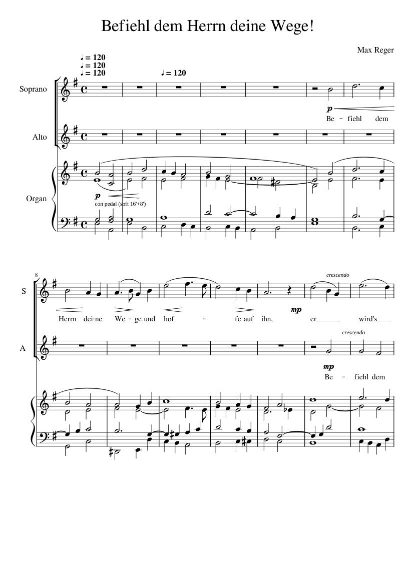 Befiehl dem Herrn deine Wege (Commit Thy Ways To The Lord) WoO VII/34