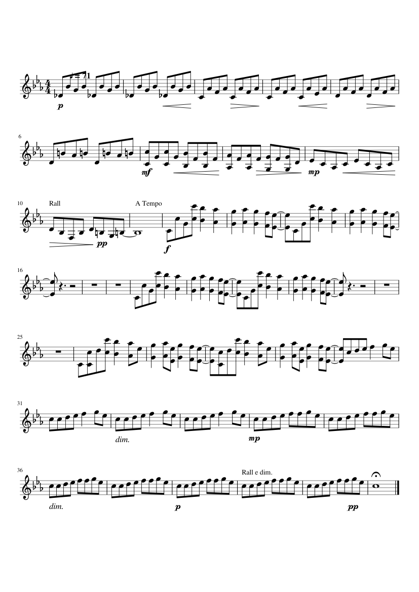 for the damaged coda violin sheet music