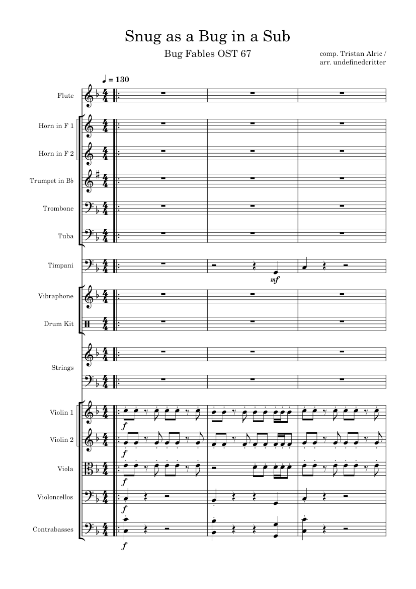 Snug as a Bug in a Sub – Tristan Alric Sheet music for Trombone, Tuba ...