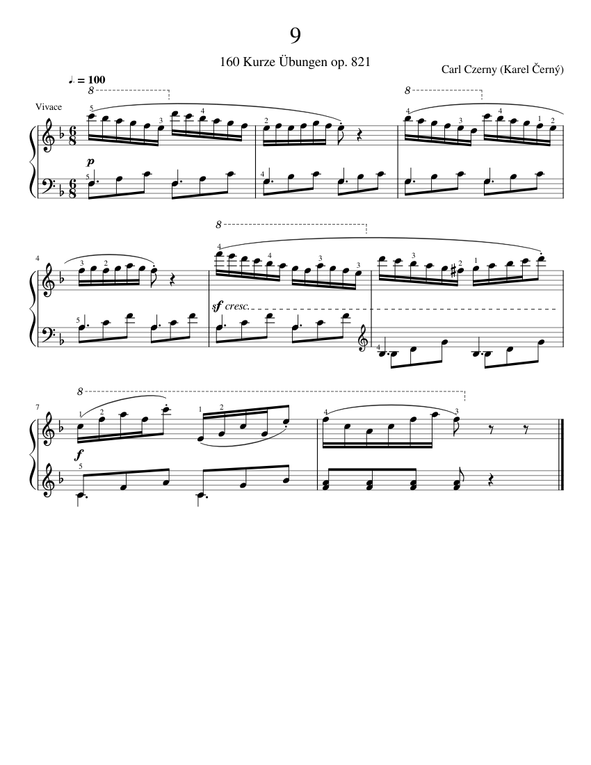 160 Kurze Übungen Op.821