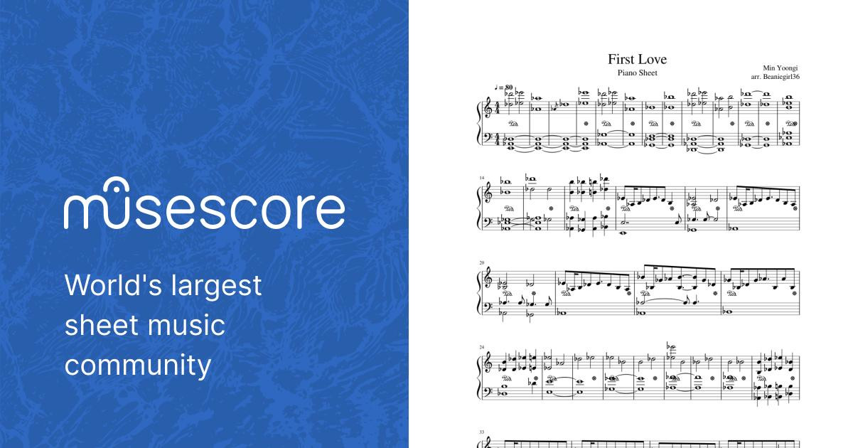 First Love (BTS) for Solo Piano Sheet music for Piano (Solo) | Musescore.com