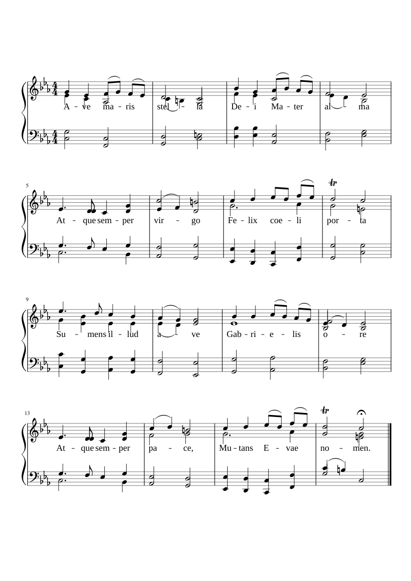 Esterhazy Pal Ave maris stella Sheet music for Organ (Solo