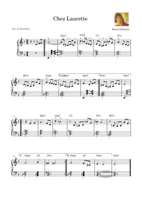 Free Chez Laurette by Michel Delpech sheet music | Download PDF or print on  Musescore.com
