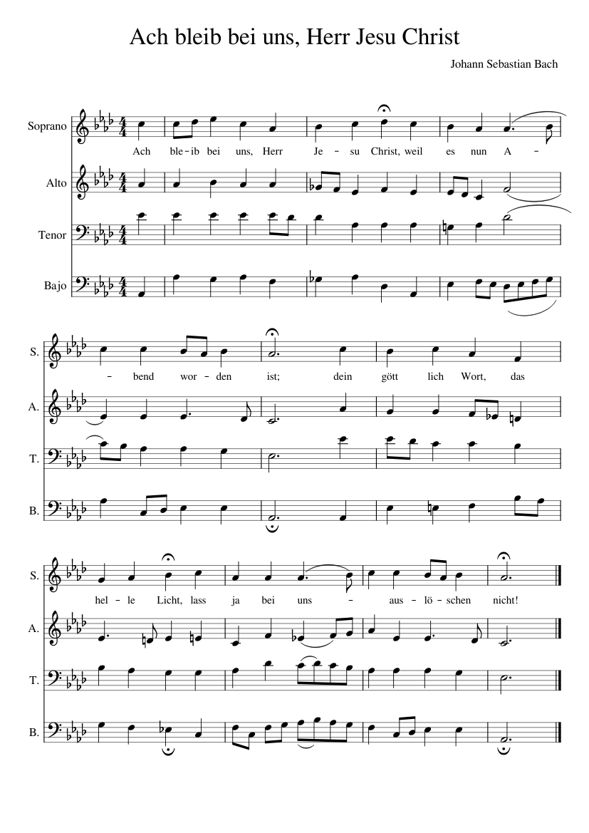 ach bleib bei uns herr
